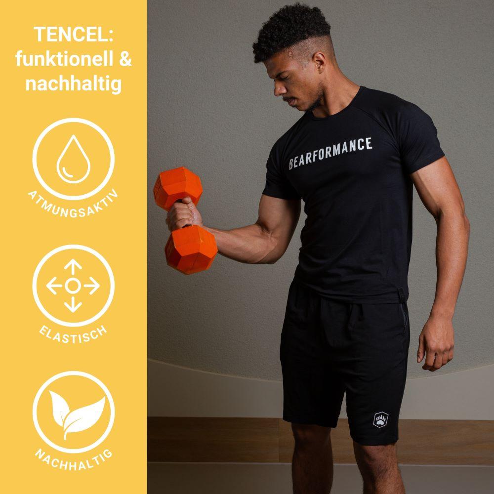 Fitness T-Shirt aus Tencel - funktional, nachhaltig & fair produziert in der EU - BEARFORMANCE