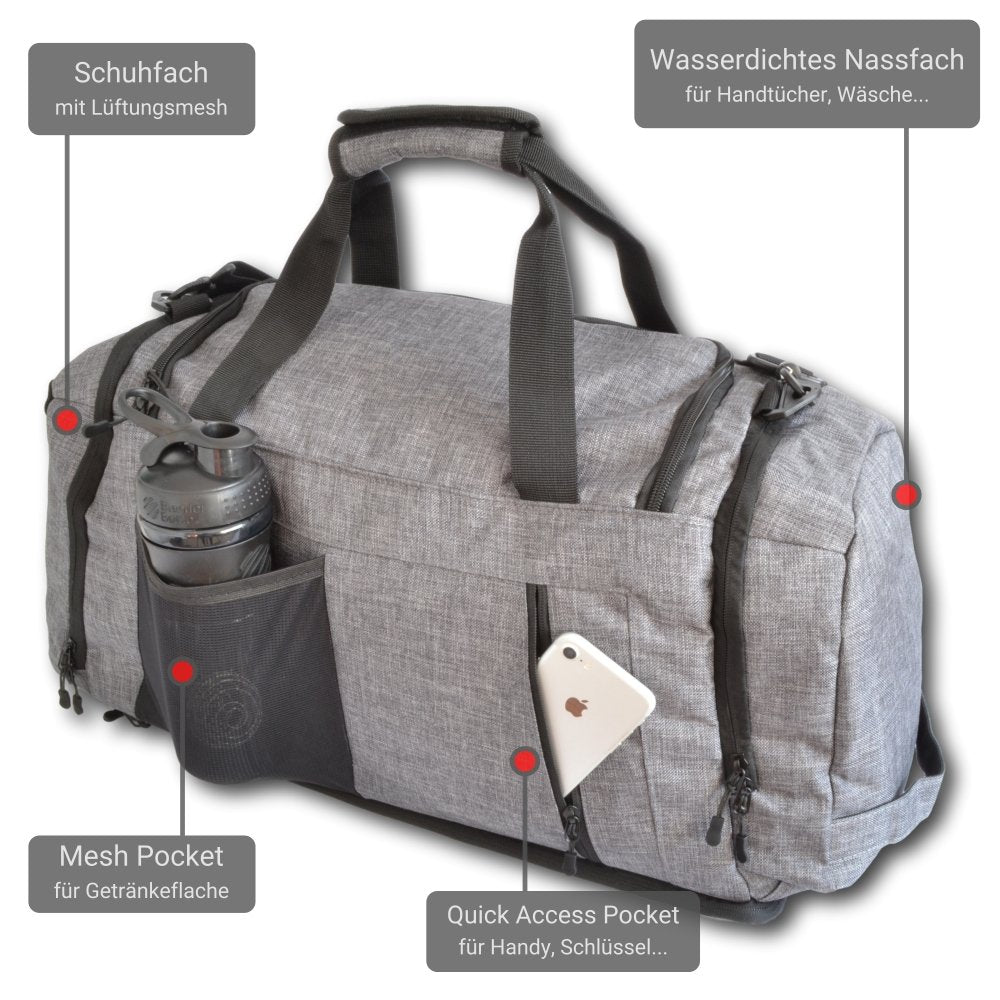 SALE | Bearformance® Ultimate Sportbag - schwarz | 2019/20 Version SALE - BEARFORMANCE