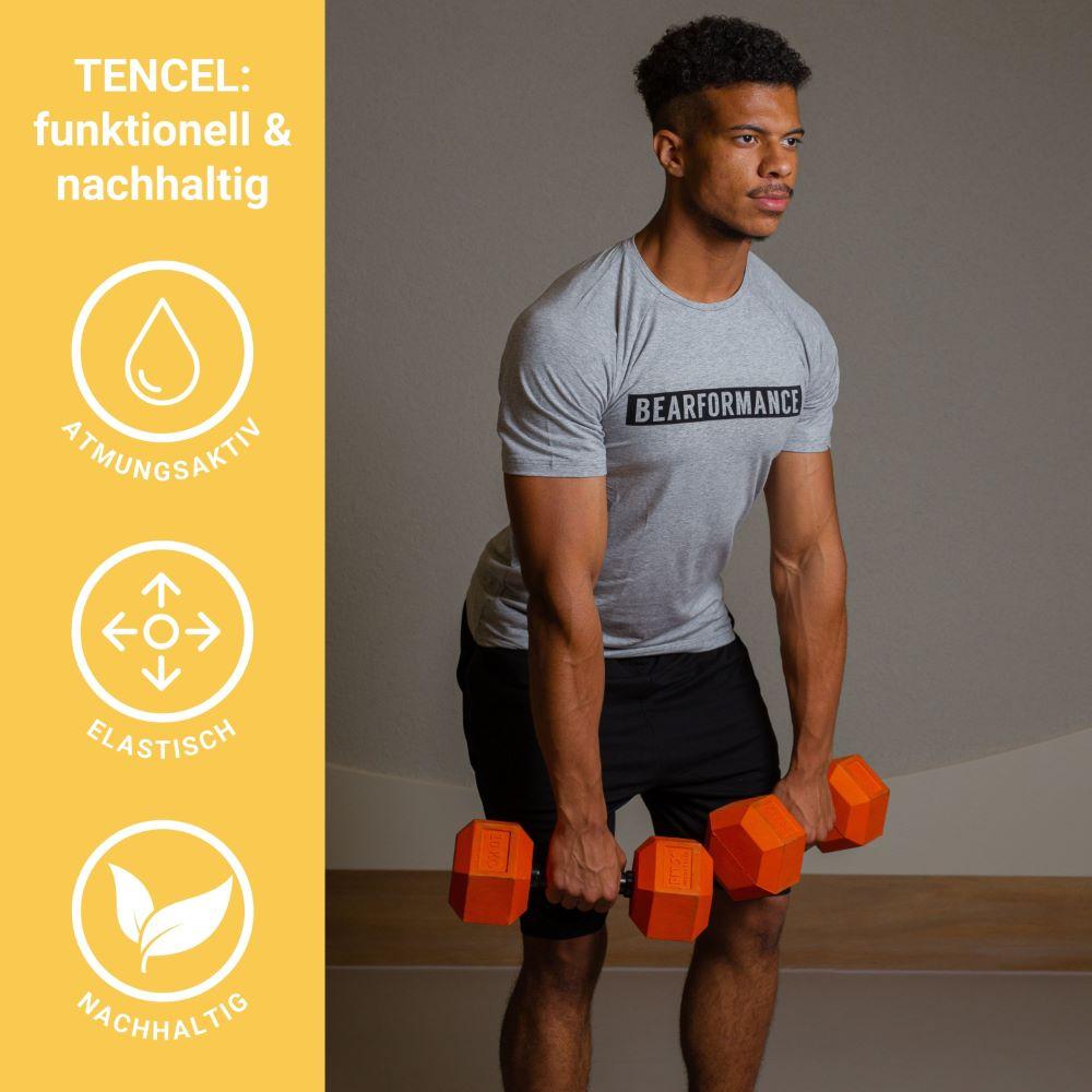 Fitness T-Shirt aus Tencel - funktional, nachhaltig & fair produziert in der EU - BEARFORMANCE