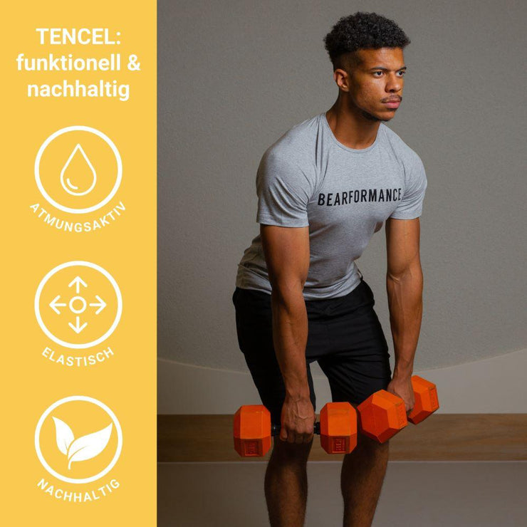 Fitness T-Shirt aus Tencel - funktional, nachhaltig & fair produziert in der EU - BEARFORMANCE