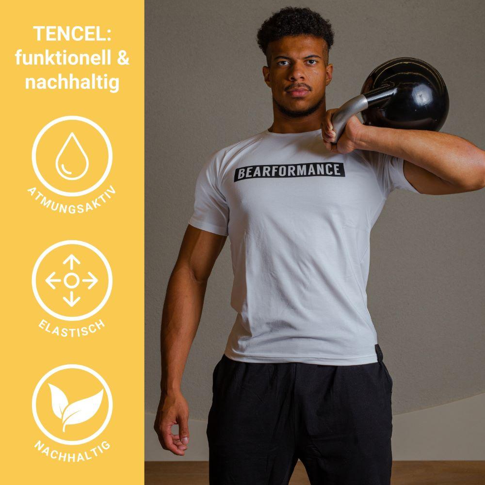 Fitness T-Shirt aus Tencel - funktional, nachhaltig & fair produziert in der EU - BEARFORMANCE