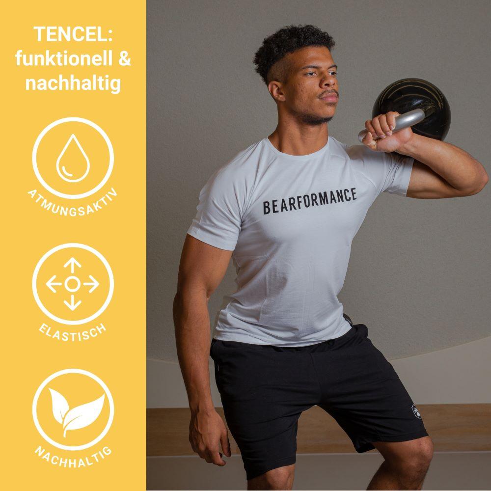 Fitness T-Shirt aus Tencel - funktional, nachhaltig & fair produziert in der EU - BEARFORMANCE