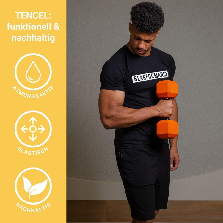 Fitness T-Shirt aus Tencel - funktional, nachhaltig & fair produziert in der EU - BEARFORMANCE