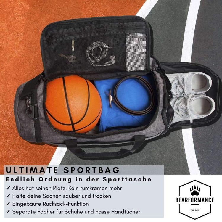 SALE | Bearformance® Ultimate Sportbag - schwarz | 2019/20 Version SALE - BEARFORMANCE
